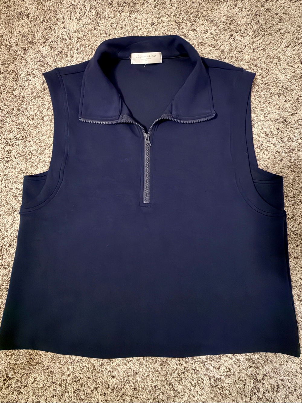 Navy Vest Half-Zip